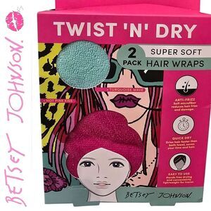 Betsey Johnson 2-PK Twist N' Dry Hair Wraps